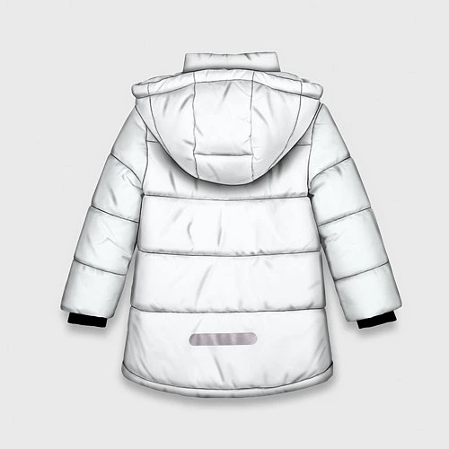 Зимняя куртка для девочки 100 лет пограничным войскам / 3D-Светло-серый – фото 2