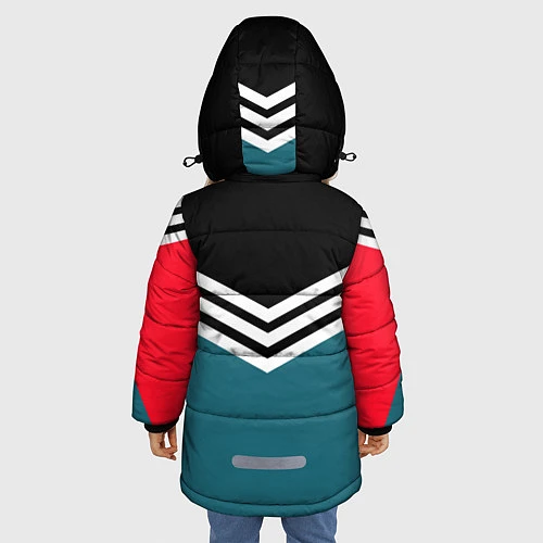 Зимняя куртка для девочки Firm 90s: Arrows Style / 3D-Черный – фото 4