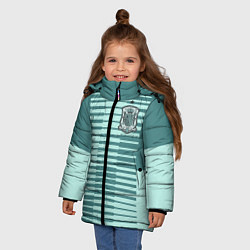 Куртка зимняя для девочки Сборная Испании: Вратарская ЧМ-2018, цвет: 3D-красный — фото 2