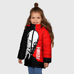 Куртка зимняя для девочки Хитрый Ленин, цвет: 3D-светло-серый — фото 2