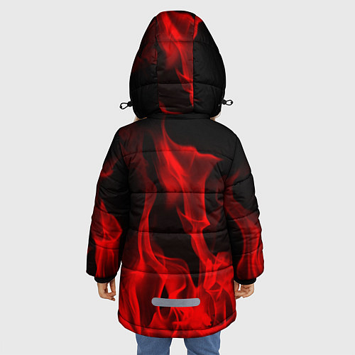 Зимняя куртка для девочки RHCP: Red Flame / 3D-Черный – фото 4