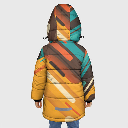 Зимняя куртка для девочки Ретро-музыка / 3D-Черный – фото 4