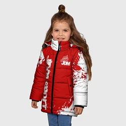 Куртка зимняя для девочки Eat Sleep JDM: Red Style, цвет: 3D-черный — фото 2