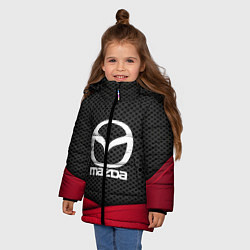 Куртка зимняя для девочки Mazda: Grey Carbon, цвет: 3D-красный — фото 2