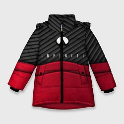 Куртка зимняя для девочки Infiniti: Red Carbon, цвет: 3D-красный