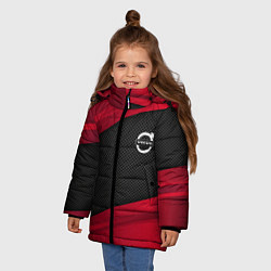Куртка зимняя для девочки Volvo: Red Sport, цвет: 3D-черный — фото 2