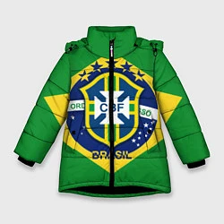 Куртка зимняя для девочки CBF Brazil, цвет: 3D-черный