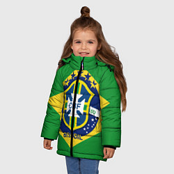 Куртка зимняя для девочки CBF Brazil, цвет: 3D-красный — фото 2