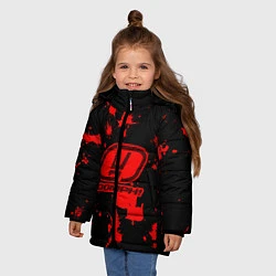 Куртка зимняя для девочки OOMPH!, цвет: 3D-черный — фото 2