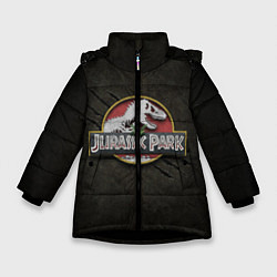 Куртка зимняя для девочки Jurassic Park, цвет: 3D-черный