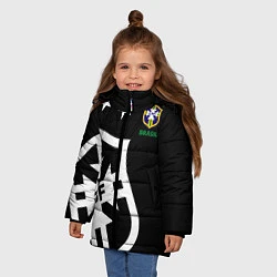 Куртка зимняя для девочки Brazil Team: Exclusive, цвет: 3D-черный — фото 2