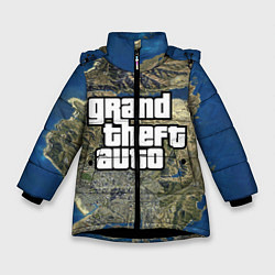 Куртка зимняя для девочки GTA, цвет: 3D-черный