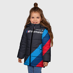 Куртка зимняя для девочки BMW M Performance, цвет: 3D-светло-серый — фото 2