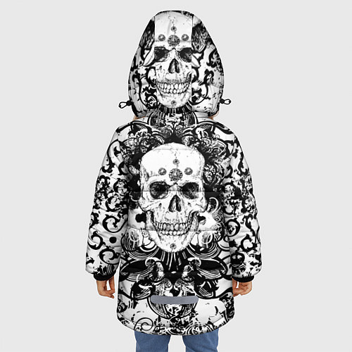 Зимняя куртка для девочки Grunge Skull / 3D-Черный – фото 4