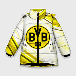 Куртка зимняя для девочки Borussia, цвет: 3D-черный