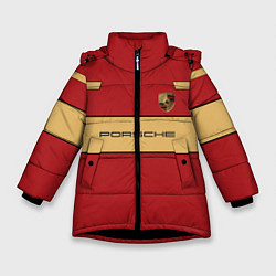 Куртка зимняя для девочки Porsche Design, цвет: 3D-черный