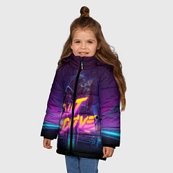 Куртка зимняя для девочки OUT DRIVE, цвет: 3D-черный — фото 2