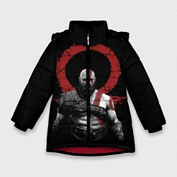 Куртка зимняя для девочки God of War IV, цвет: 3D-красный