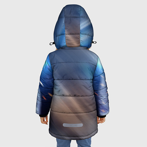 Зимняя куртка для девочки Кот-космонавт / 3D-Черный – фото 4