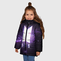 Куртка зимняя для девочки BTS: Violet Space, цвет: 3D-светло-серый — фото 2