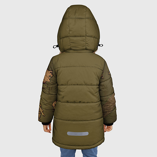 Зимняя куртка для девочки Wild Wilson / 3D-Черный – фото 4