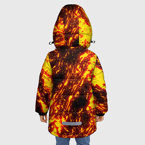 Зимняя куртка для девочки Cyberpunk 2077: FIRE SAMURAI / 3D-Черный – фото 4