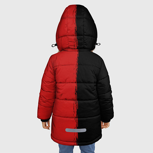 Зимняя куртка для девочки RDD 2: Black & Red / 3D-Черный – фото 4