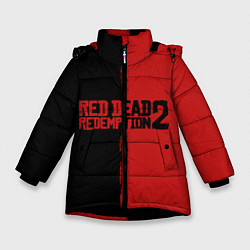 Куртка зимняя для девочки RDD 2: Black & Red, цвет: 3D-черный