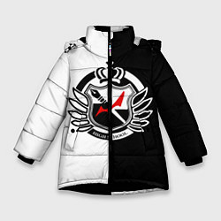 Куртка зимняя для девочки MONOKUMA SCHOOL, цвет: 3D-черный