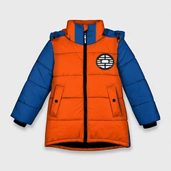 Куртка зимняя для девочки DBZ: Goku Emblem, цвет: 3D-черный
