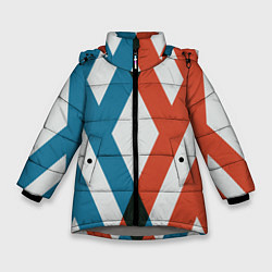 Куртка зимняя для девочки Darling in the Franxx, цвет: 3D-светло-серый