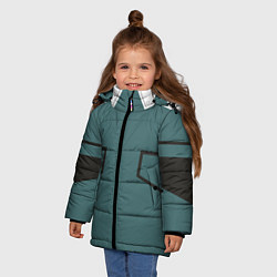 Куртка зимняя для девочки MHA IZUKU MIDORIYA, цвет: 3D-черный — фото 2