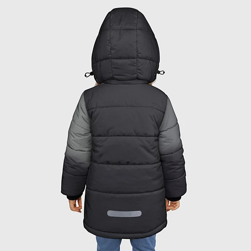 Зимняя куртка для девочки Лис-солдат / 3D-Черный – фото 4