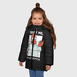 Куртка зимняя для девочки Zoidberg: Trust Me, цвет: 3D-красный — фото 2