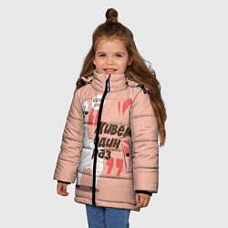 Куртка зимняя для девочки Живешь один раз, цвет: 3D-светло-серый — фото 2