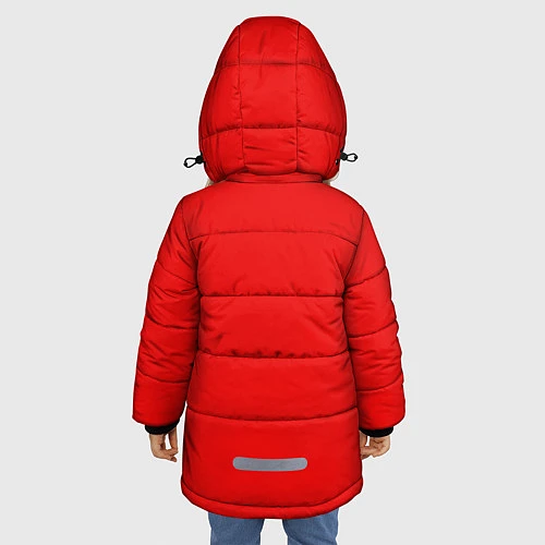 Зимняя куртка для девочки Kumamon Smile / 3D-Черный – фото 4