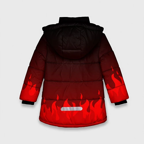 Зимняя куртка для девочки Kumamon: Hell Flame / 3D-Светло-серый – фото 2