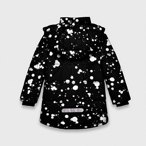 Зимняя куртка для девочки BTS: White Drops / 3D-Светло-серый – фото 2