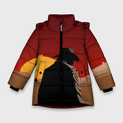 Куртка зимняя для девочки RDR 2: Dark Man, цвет: 3D-черный