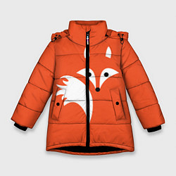 Куртка зимняя для девочки Лисичка, цвет: 3D-черный