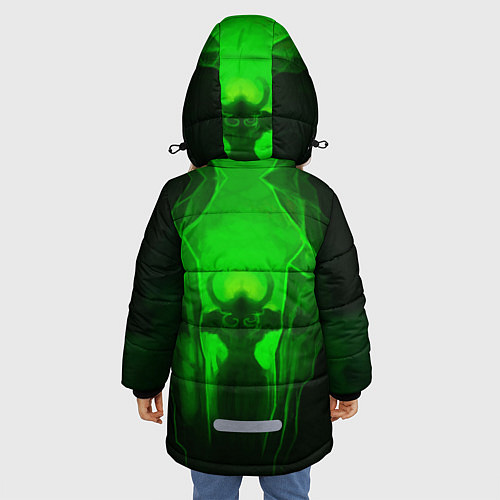 Зимняя куртка для девочки Демон легиона / 3D-Черный – фото 4