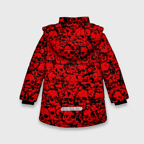 Зимняя куртка для девочки DOOM: Blooded Skuls / 3D-Светло-серый – фото 2
