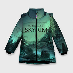 Куртка зимняя для девочки SKYRIM, цвет: 3D-черный