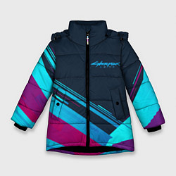 Куртка зимняя для девочки Cyberpunk 2077, цвет: 3D-черный