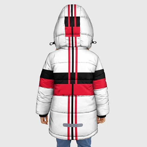 Зимняя куртка для девочки AC Milan: White Form / 3D-Черный – фото 4