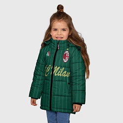 Куртка зимняя для девочки AC Milan: Green Form, цвет: 3D-черный — фото 2