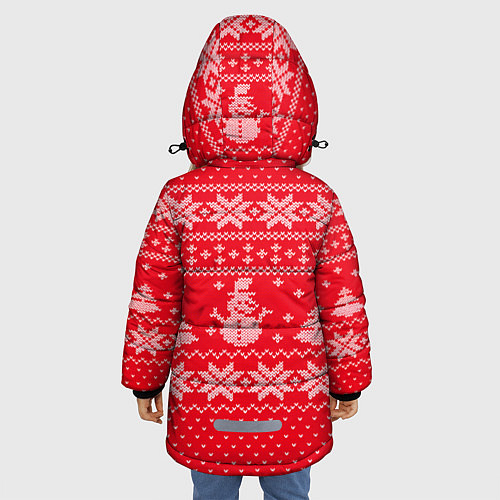 Зимняя куртка для девочки Новогодняя Анна / 3D-Черный – фото 4