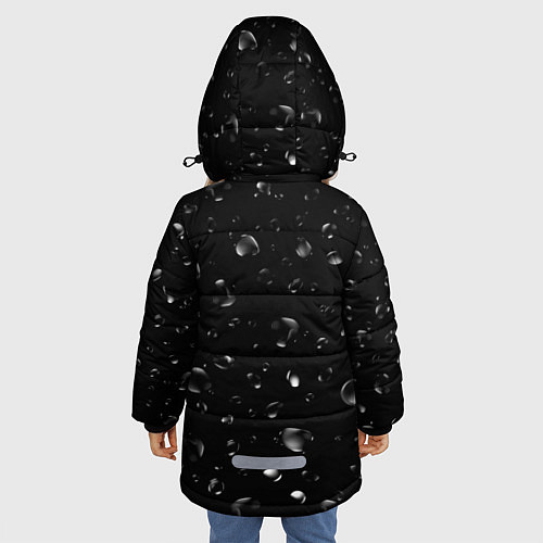 Зимняя куртка для девочки BMW под Дождём / 3D-Черный – фото 4