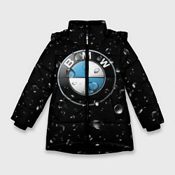 Куртка зимняя для девочки BMW под Дождём, цвет: 3D-черный