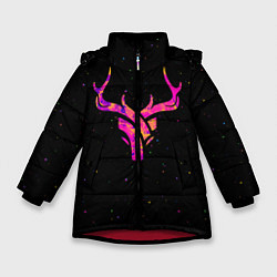 Куртка зимняя для девочки Neon Deer, цвет: 3D-красный